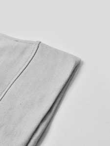 ชุดวอร์มซิปขนแกะสำหรับผู้ชายชุดวอร์มซิปขนแกะสีเทาอ่อนออกแบบได้ตามต้องการ - Product Image 4