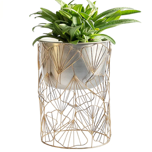 Macetas Grandes de Exterior de Metal Galvanizado con Diseño Moderno en Relieve, Estilo Rústico Contemporáneo con Recubrimiento en Polvo - Product Image 4