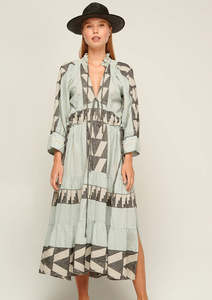 Vestido de algodón con estampado para mujer, ropa informal, Estilo Vintage, precio al por mayor - Product Image 5