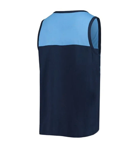 Camiseta sin mangas de entrenamiento para hombre, transpirable, de secado rápido, respetuosa con el medio ambiente, de alta calidad y con logotipo personalizado, holgada, estilo callejero para correr - Product Image 3