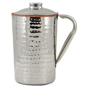 Pichet en métal martelé à main unique haute performance accessoires de cuisine tasse avec poignée pichet de Table à manger pour hôtel - Product Image 1