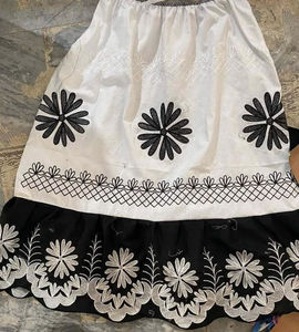 Cotton High Quality Cotton Women's Casual Long <b>Skirts</b> New Style Embroidery Manufactured Pakistan - Product Image 6