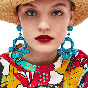 Boho กำไลข้อมือพลาสติกหลากสีปักเลื่อม,ลูกปัดแบบแฮนด์เมดสำหรับผู้หญิงและผู้ชายสไตล์พื้นเมือง - Product Image 2
