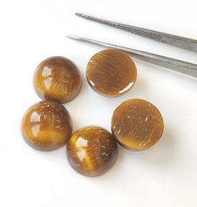 Natural <b>Tigers</b> <b>Eye</b> 17mm Round Cabochon Super Quality - Product Image 3