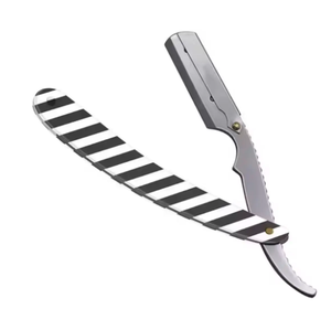 Maquinilla de afeitar recta plegable de acero inoxidable ANAAIF profesional, afeitadora de peluquero, cuchillo, herramienta para afeitar el cabello, polvo para Barba, cuidado Personal - Product Image 1