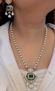 สร้อยคอเพชรสวิสพร้อมต่างหูสำหรับผู้หญิงสำหรับใส่ไปงานปาร์ตี้ - Product Image 2