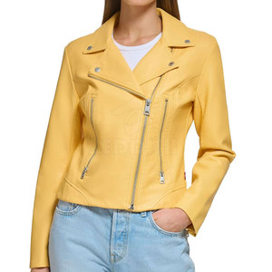 Chaqueta de Motociclista para Mujer, Diseño de Punto, Exterior, Patrón Sólido, Cuero Genuino Impermeable de Invierno, Transpirable, con Logotipo Personalizado OEM - Product Image 1