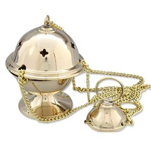 Brûleur d'encens à charbon de bois en laiton de qualité supérieure Brûleur d'encens tibétain en laiton pour la maison. - Product Image 1