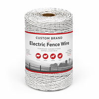 Fil de clôture électrique OEM sous marque privée, configuration de conducteur personnalisée, emballage de vente au détail, fournisseur pour distributeurs, polyfil