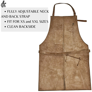 ผ้ากันเปื้อนหนังแขนกุดผ้ากันเปื้อนหนังสำหรับงานครัวกันน้ำขนาดออกแบบได้ตามต้องการ - Product Image 3