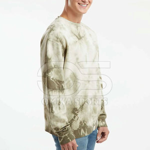 Sudadera con tinte de corbata para hombre, jersey de cuello redondo de gran tamaño con estilo retro para moda diaria informal - Product Image 6