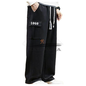 กางเกงวิ่งผู้ชายผ้าฝ้ายหนาทรงโค้งเข้ารูปพร้อมกางเกงสไตล์แบ็กกี้ปักตามสั่งสำหรับสตรีทแวร์ - Product Image 4