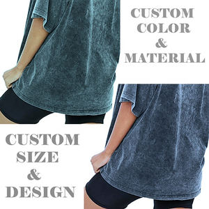 Meilleure vente femmes lavé à l'acide t-shirt personnalisé séchage rapide femmes lavé à l'acide t-shirt personnalisé respirant lavé à l'acide t-shirt - Product Image 6