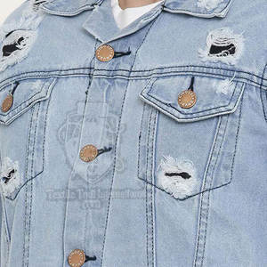 Chaqueta de Mezclilla para Hombre, Corte Ajustado, Ropa Casual con Bolsillos y Cierre de Botones, Chaqueta de Invierno - Product Image 5