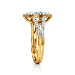 แหวนเพชรทรงมาควิส มาเจสติก ฮาโล - Product Image 5