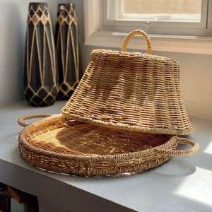 Oferta: Cubiertas Redondas para Alimentos de Ratán Natural Estilo Vintage, Bandeja de Almacenamiento de Alimentos de Mimbre con Tapa de Proveedor Vietnamita - Product Image 3