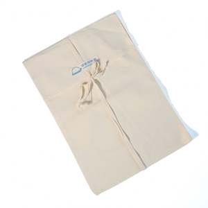 Sac de rangement en mousseline de coton naturel grand format avec rabat, personnalisable avec logo, écologique, durable, pour vêtements, couettes, cadeaux, anti-poussière - Product Image 4