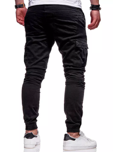 Pantalones Cargo Casuales para Hombre, Económicos, Cómodos, Corte Holgado, Diseño Multibolsillos, 100% Algodón, Impermeables, Transpirables, Ideales para Actividades al Aire Libre - Product Image 3