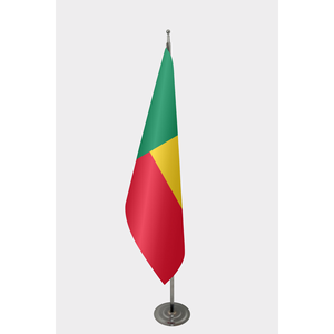 Benin Official Indoor Pennant <b>Flag</b> Custom Logo Digital Printing Aluminum <b>Pole</b> Variety Display Automotive Insurance Industries - Product Image 1