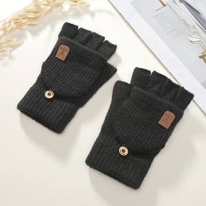 Guantes de Punto Cálidos con Dedos Completos, Guantes sin Dedos para Adultos, para Deportes de Invierno al Aire Libre, Ciclismo - Product Image 3