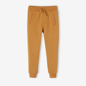 Street Style Jogger Pants Brown Color Cotton Polyester Made Comfortable Kids <b>Trousers</b> With Elastic Waste And <b>Drawstring</b> Closure - Product Image 1