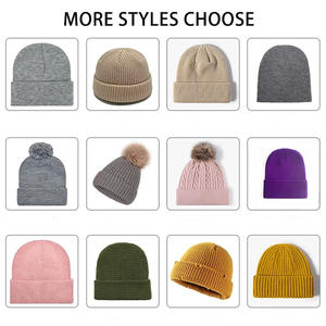 Vente chaude, chapeaux d'hiver classiques unisexes, bonnet chaud, hommes femmes, décontracté, personnalisation de l'étiquette du logo, chapeaux en tricot d'hiver - Product Image 6