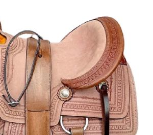 Juego de sillas de montar de cuero genuino de primera calidad, combinación perfecta para carreras de inglés de resistencia occidental para montar a caballo - Product Image 6