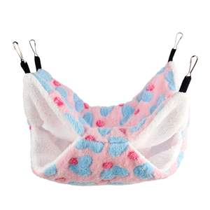 Vente en gros de peluche cachette tunnel hamac hamac hamster maison nid lit chaud de salon d'hiver lit pour cochon d'inde planeur de sucre hérisson - Product Image 6