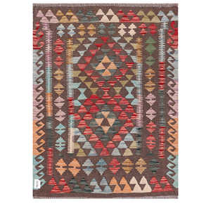 Alfombra Kilim de Maimana, Afganistán, 145 x 108 cm, Alfombra Tradicional Afgana - Product Image 1