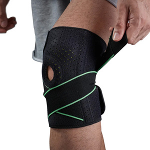 MESS SPORTS Genouillère respirante et fine, protection complète pour la course à pied, l'haltérophilie, la musculation - Néoprène et polyester - Product Image 1