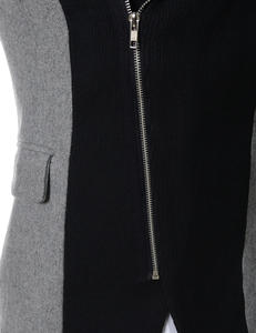 Abrigo de guisante de mezcla de lana de fibra de bambú de moda para hombre, abrigo de un solo pecho con cuello entallado, gabardina cálida de invierno - Product Image 6