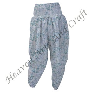 Pyjama en coton imprimé bloc à la main pour femmes pantalon de nuit à fleurs indiennes été/hiver vêtements de nuit chemise Sexy et pantalon Patiala - Product Image 2