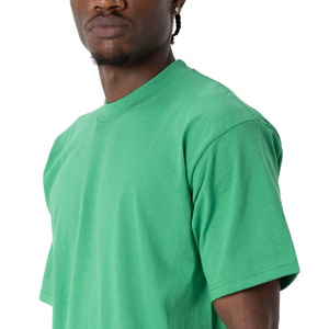 Camiseta de algodón de manga corta con cuello redondo para hombre, ropa de calle personalizada Pro Club, Kelly verde Camiseta de algodón/poliéster - Product Image 4
