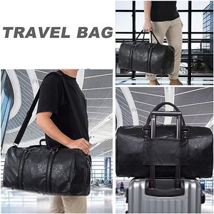 High Quality Full Grain Genuine <b>Leather</b> Shyam Brand Customizable Duffel <b>Bag</b> Large Capacity Carry-On <b>Travel</b> Training Gym for <b>Men</b> - Product Image 2