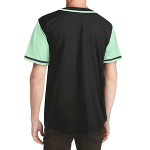 Chemises boutonnées Sports d'équipe actifs Maillots de baseball Coupe confortable Maillot de baseball noir uni personnalisé Maillot de baseball pour hommes - Product Image 6