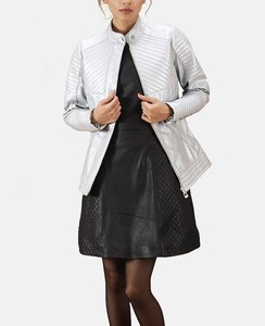 Veste en cuir véritable de conception de vente chaude unique pour femmes Veste solide en cuir pour femmes et filles Vestes - Product Image 1