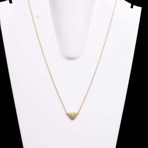 Gargantilla fina de plata de ley 92,5 con corazón de piedras preciosas CZ, longitud ajustable de 18 pulgadas, peso de 2,59 gramos, elegante y lujoso - Product Image 4