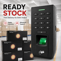 Bağımsız Parmak İzi Erişim Denetleyicisi 125kHz RFID Kart PIN Çıkış Düğmesi Desteği Logo LCD Ekran Wiegand İletişim