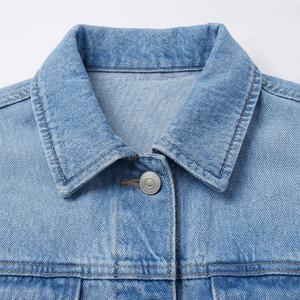 OEM Women Denim Jacket Casual Fall Eco Friendly Windproof Oversize Cotton Filling Button Up <b>Coat</b> Fashion Trendy Customized Color - Product Image 4