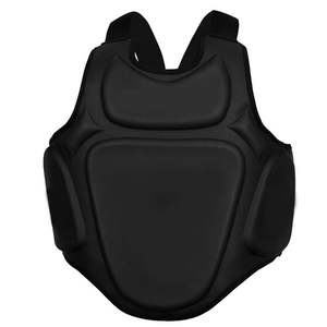 Protector de pecho de boxeo con logotipo personalizado, Protector de cuerpo de MMA de cuero, almohadilla antideslizante para el vientre de Kickboxing, equipo ligero de entrenamiento de artes marciales - Product Image 1