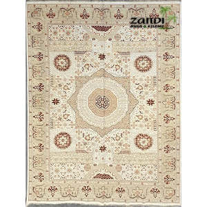 Tapis de Peshawar et de Khotan noué à la main, unique en son genre, 12'0 x 8'11 Pes_Kho_27 - Product Image 1