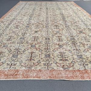 พรมวินเทจขนาด 6x11.4 ฟุต (183x347 ซม.) สีน้ำตาล พรมตุรกีสีพื้น - Product Image 2