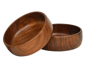 Elegante Tazón Desechable de Madera Natural Ecológico, Vajilla Hecha a Mano de Estilo Americano para Uso en el Hogar y Restaurantes - Product Image 1