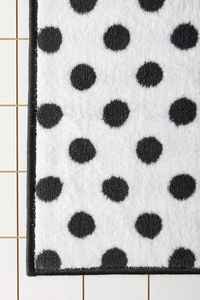 Polka Dot Plush Printed Rectangle Cotton Bath <b>Mat</b>-Machine Made <b>Non</b>-<b>Slip</b> Absorbent Modern Design - Product Image 4