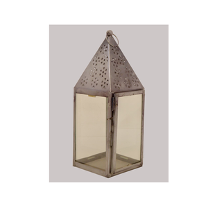 Lanterne en métal Offre Spéciale avec poignée suspendue de couleur dorée de forme carrée en verre pour l'utilisation de bougies offertes par les exportateurs - Product Image 1