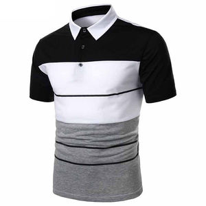 Polos para hombre, polos con cuello vuelto en contraste para hombre, nuevos polos transpirables 2025 para hombre - Product Image 2
