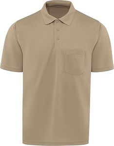 เสื้อโปโลผู้ชายแขนสั้นผ้า100% แห้งเร็วผ้าโพลีเอสเตอร์ลาย3D พื้น - Product Image 1