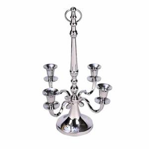 Nouveau dernier design vente chaude candélabres directement de l'usine argent et or candélabre pièce maîtresse bougeoir pour la décoration - Product Image 5