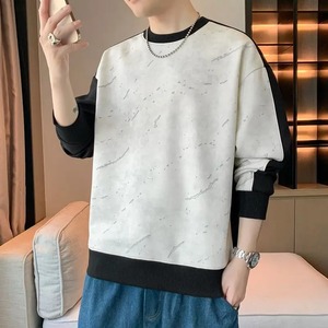 Camisetas de Invierno para Hombre, Modernas, Holgadas, con Diseño de Nicho, Estampado Combinado, Manga Larga - Product Image 5