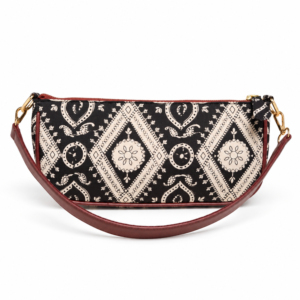 Sac à bandoulière à imprimé floral avec sangle marron amovible et rabat avant pour femme - Product Image 4